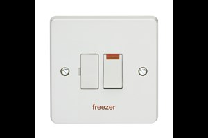 13A Double Pole Switched Fused Connection Unit With Neon Printed 'Freezer'