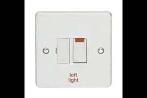 13A Double Pole Switched Fused Connection Unit With Neon Printed 'Loft Light'