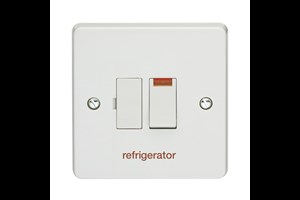 13A Double Pole Switched Fused Connection Unit With Neon Printed 'Refrigerator'
