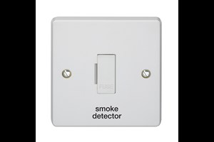 13A Unswitched Fused Connection Unit Printed 'Smoke Detector' in Black