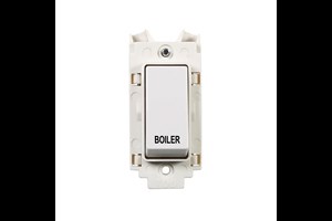 20A Double Pole Grid Switch Printed 'Boiler' in Black