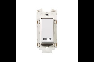 20A Double Pole Grid Switch Printed 'Chiller' in Black