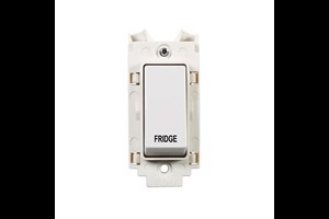 20A Double Pole Grid Switch Printed 'Fridge' in Black