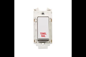 20A Double Pole Grid Switch Printed 'Towel Rail'