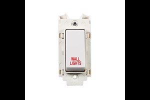 20A Double Pole Grid Switch Printed 'Wall Lights'