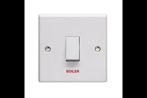 20A 1 Gang Double Pole Switch Printed 'Boiler'