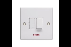 13A Double Pole Switched Fused Connection Unit Printed 'Boiler'