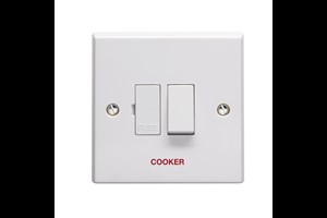 13A Double Pole Switched Fused Connection Unit Printed 'Cooker'