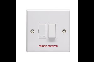 13A Double Pole Switched Fused Connection Unit Printed 'Fridge Freezer'