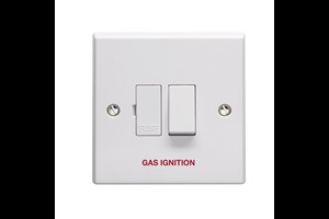 13A Double Pole Switched Fused Connection Unit Printed 'Gas Ignition'