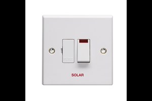 13A Double Pole Switched Fused Connection Unit With Neon Printed 'Solar'