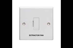 13A Unswitched Fused Connection Unit Printed 'Extractor Fan' in Black