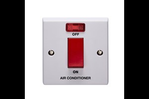 45A 1 Gang Double Pole With Neon Printed 'Air Conditioner'
