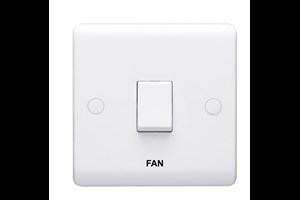 20A 1 Gang Double Pole Control Switch Printed 'Fan'
