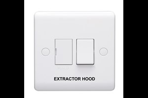 13A Double Pole Switched Fused Connection Unit Printed 'Extractor Hood'