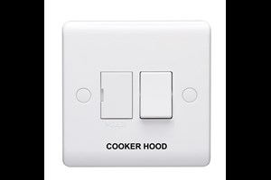 13A Double Pole Switched Fused Connection Unit Printed 'Cooker Hood'