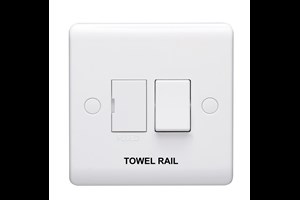 13A Double Pole Switched Fused Connection Unit Printed 'Towel Rail'