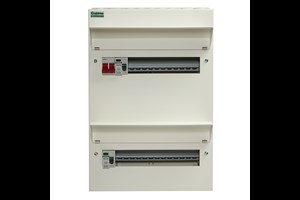 24 Way Duplex Dual RCD Consumer Unit 100A Main Switch, 80A 30mA RCD +11, 80A 30mA RCD +13