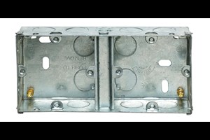 Dual 1 Gang Flush Steel Installation Box 35mm Depth