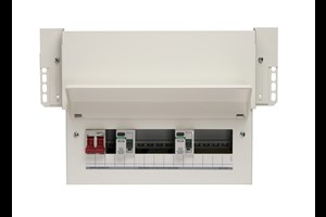 9 Way High Integrity Meter Cabinet Consumer Unit 100A Main Switch +1, 80A 30mA RCD +4, 80A 30mA RCD +4