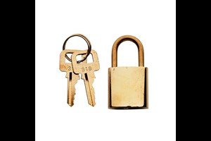 Brass Padlock and Two Keys