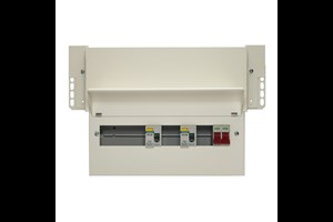 10 Way Dual RCD Meter Cabinet Consumer Unit 100A Main Switch, 80A 30mA RCDs, Flexible Configuration 