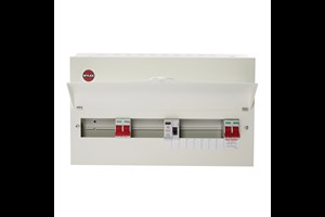 15 Way Split Load Dual Tariff Consumer Unit 100A Main Switch, 80A 30mA RCD and 100A MainSwitch, Flexible Configuration