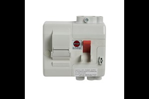 100A DP, Insulated Enclosed, Domestic Switch Fuse with 100A Fuse Fitted