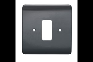 1 Gang Grid Cover Plate Grey for use with Rockergrid