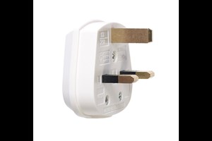 13A White Nylon 3 Pin Plug Accessory