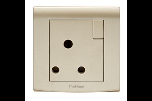 15A 1 Gang Switched Socket Gold Finish