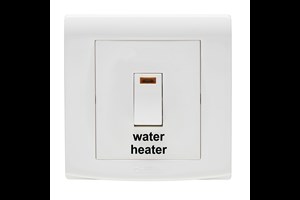 32A Double Pole Control Switch With Neon Printed 'Water Heater'