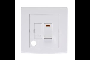 13A Double Pole Switched Fused Connection Unit with Flex Outlet & Neon