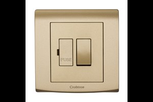 13A Double Pole Switched Fused Connection Unit Gold Finish