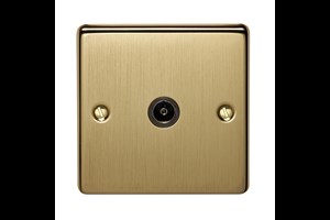 1 Gang 1 Way Direct Connection Coaxial Socket Bronze Finish