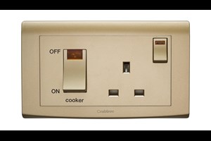 45A Cooker Control Unit with Neon Gold Finish