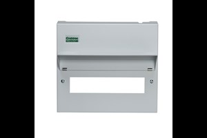 Consumer Unit Upgraded Lid Assembly Grey 255mm High, 12 Module