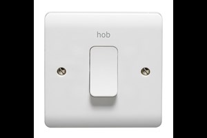 50A 1 Gang Double Pole Switch Printed 'Hob'