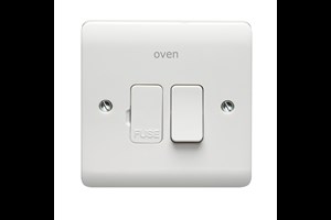 13A Double Pole Switched Fused Connection Unit With LED Printed 'Oven'