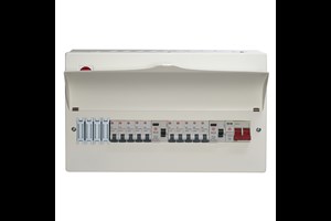 14 Way High Integrity Consumer Unit 100A Main Switch, 80A 30mA RCDs, Flexible Configuration, with SPD & 10 MCBs