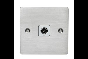 1 Gang Coaxial Socket Stainless Steel Finish