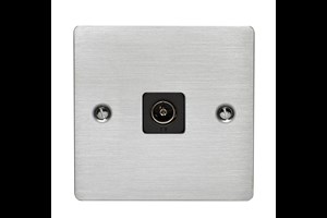 1 Gang Coaxial Socket Stainless Steel Finish