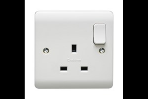 13A 1 Gang Double Pole Switched Socket With LED