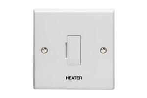13A Unswitched Fused Connection Unit Printed 'Heater' in Black