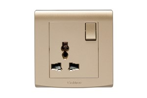 13A 1 Gang Switched
Multi-Function Socket Gold