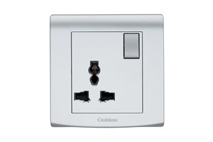 13A 1 Gang Switched
Multi-Function Socket Silver
