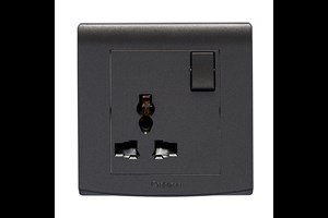 13A 1 Gang Switched
Multi-Function Socket Black