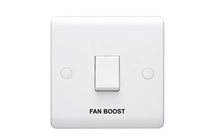 20A 1 Gang Double Pole Control Switch Printed 'Fan Boost'