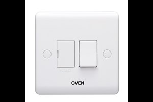 13A Double Pole Switched Fused Connection Unit Printed 'Oven'