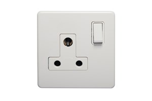 15A 1 Gang Round Pin Switched Socket